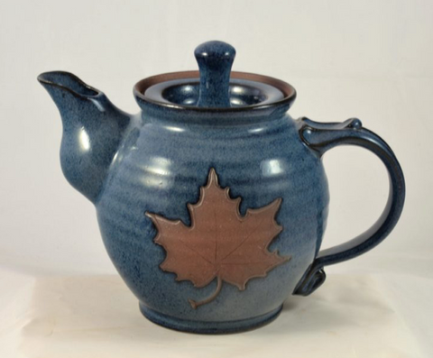 Pottery: Tea Pot in Maple Leaf Collection