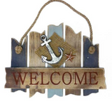 Rustic Welcome Sign with Anchor