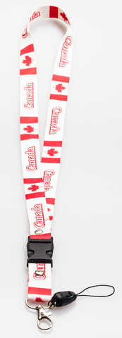 Lanyard: Canada Writing w/Flag