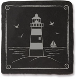 Coasters: Slate with Lighthouse Image