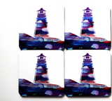 Coasters: Lighthouse Set by Local Art by Hannah Hicks