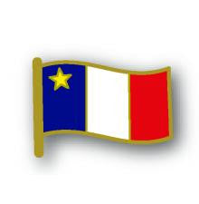 Lapel pin: Acadian flag