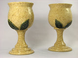 Pottery: Goblets in the Blue Iris Collection