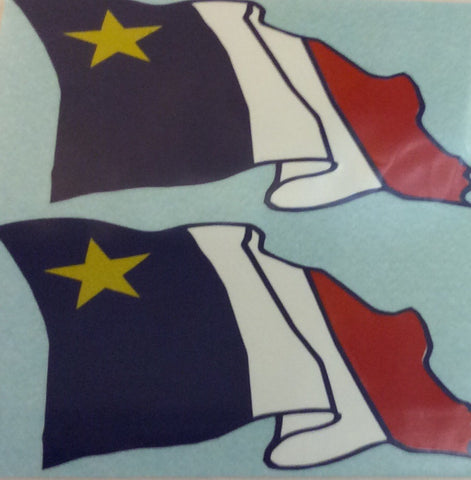 Sticker: Pack of 2 Acadian Flags