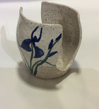 Pottery: Napkin Holders in Blue Iris Collection