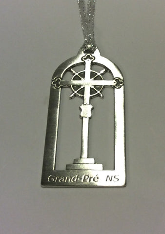 Ornament: Acadian Deportation Cross 2.75" Handcrafted Pewter