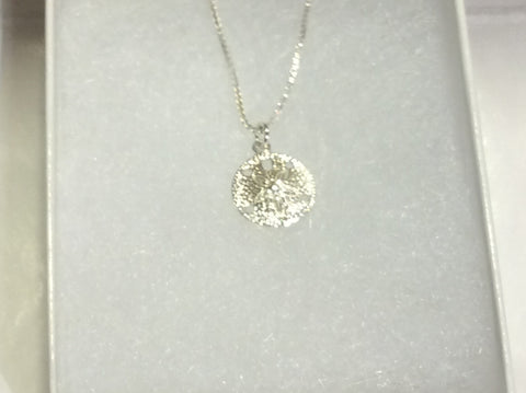 Necklace: Sand Dollar in Sterling Silver