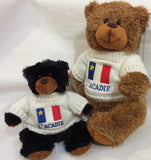 Cuddle Toy: 6.5" Black Bear with Acadian Sweater