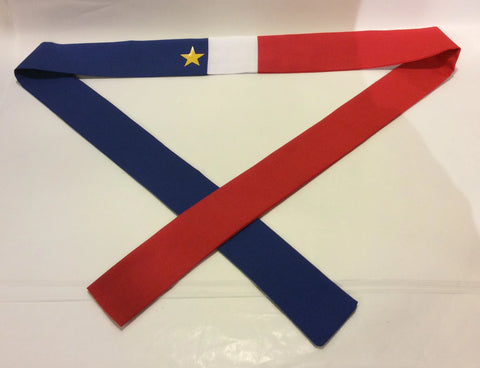 Headband: Acadian Flag 1 3/4" x 44 1/2"