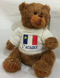 Cuddle Toy: 8" Brown Bear with Acadian Sweater
