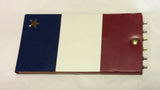 Cribbage Board: Leather in Acadian Colours Handcrafted locally