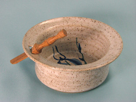 Pottery: Paté with Spreader in Blue Iris Collection