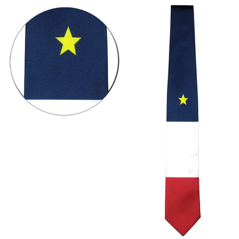Tie: Silk Acadian Flag